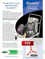 Download the Biomist Inc. SSP Pipe & Duct Sanitizing System Brochure